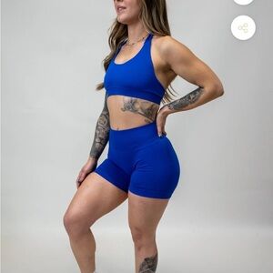 Cobalt Blue Til You Collapse Contour Shorts booty spandex 4.5 inch inseam large